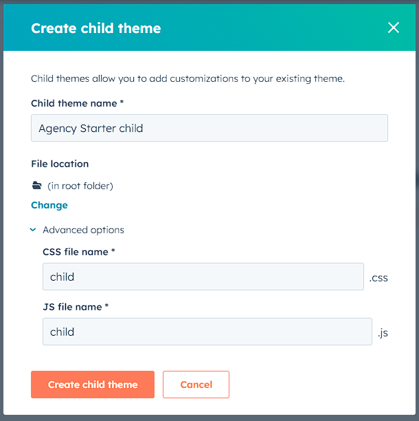 Child Theme Setup