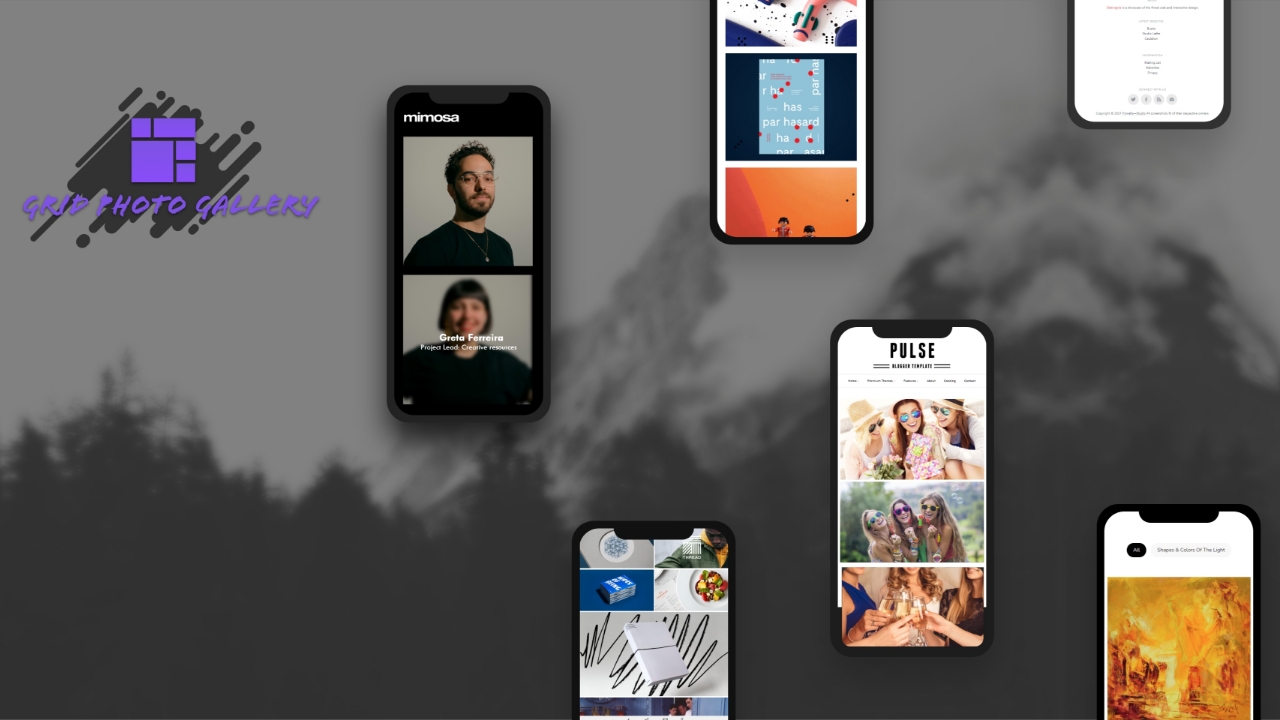 Grid Photo Gallery Mobile Showcase