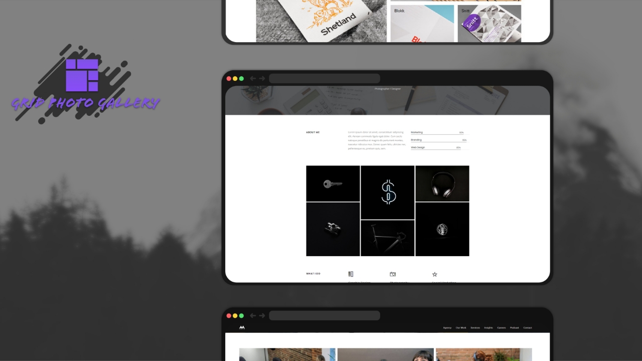 Grid Photo Gallery Showcase Web