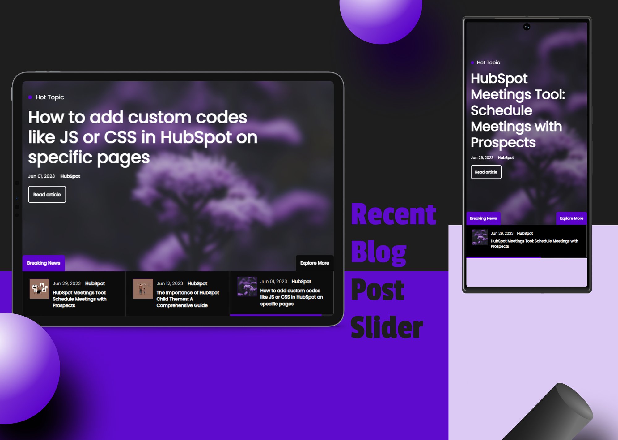 Recent Blog Post Slider showcase1